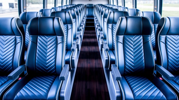 abilene 50 passenger charter bus inside