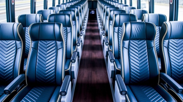 abilene 54 passenger charter bus inside