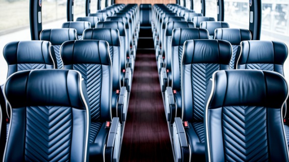 abilene 56 passenger charter bus inside